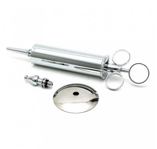 Gleitmittel-Spritze verchromt 50ml mit 3-Finger Griff auch für Katheter- Klistier- & andere Doktorspiele günstig kaufen