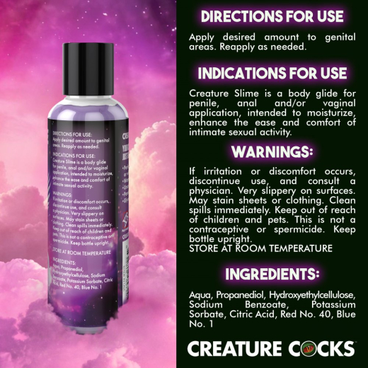 Gleitmittel violett Creature Slime 118ml für Fanasie-Rollenspiele gefärbtes Wassergleitmittel von CREATURE COCKS kaufen