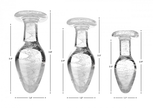 Glow-in-the-Dark Glas Analplug large