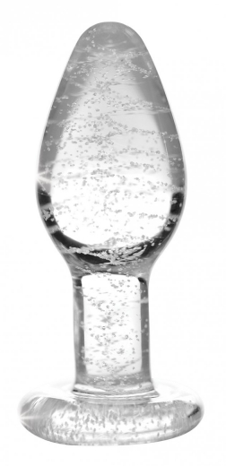 Glow-in-the-Dark Glass Anal Plug small