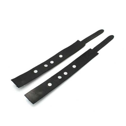 Rubber Ankle Restraints w. Buckles slim & flexible shiny Ankle-Cuffs 7mm Material Strength buy cheap @Fetischladen CH