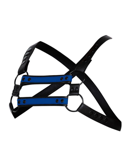 H4RNESS by C4M 4-Way Harness radiant blue different 4-Ways wearable artificial Leather Harness buy cheap
