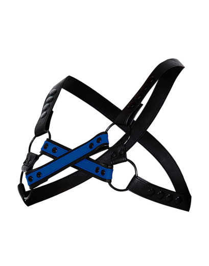 H4RNESS by C4M 4-Way Harness radiant blue different 4-Ways wearable PU-Leather Harness by CUT4MEN buy cheap