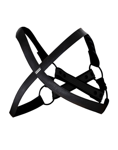 H4RNESS by C4M 4-Way Harness black PU-Leather 4-Ways wearable Harness by Snaps adjustable buy