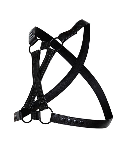 H4RNESS by C4M 4-Way Harness black versatile 4-Ways wearable PU-Leather Harness by Snaps adjustable buy