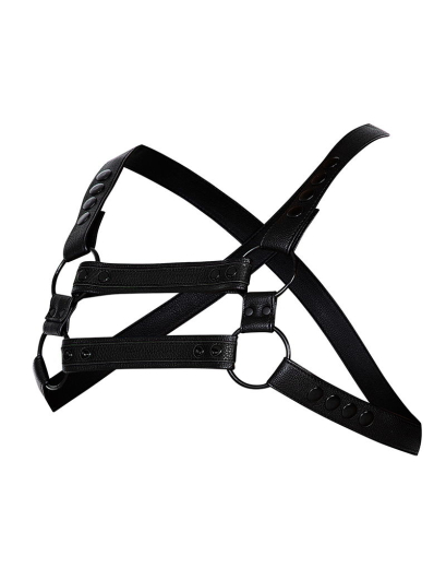 H4RNESS by C4M 4-Way Harness black different 4-Ways wearable PU-Leather Harness by CUT4MEN buy cheap