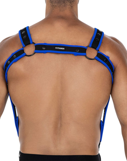 H4RNESS by C4M NEO Harness blau aus Neopren verstellbar abnehmbare Hosenträger m. Karabinern kaufen