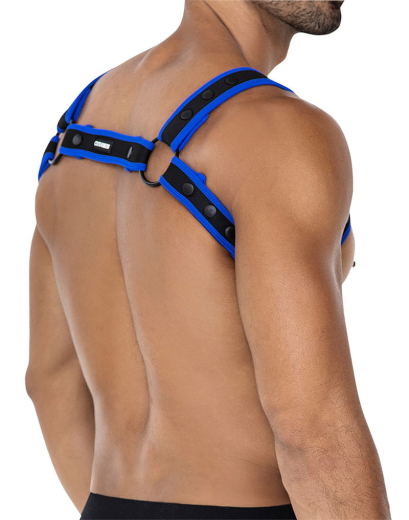 H4RNESS by C4M NEO Harness blau Neopren m. Druckknöpfen verstellbar & Hosenträger m. Karabiner kaufen