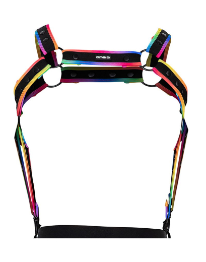 H4RNESS by C4M NEO Harness multicolor Neoprene w. Snap Fasteners adjustable Braces w. Carabiners by CUT4MEN buy