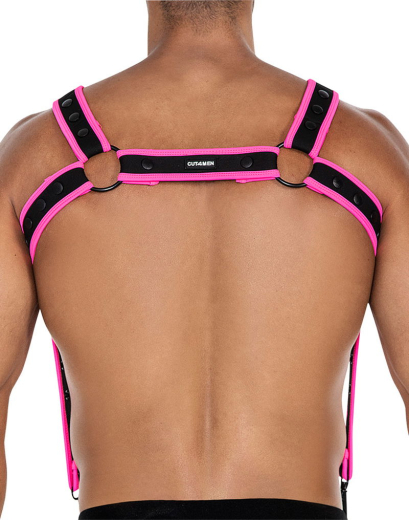H4RNESS by C4M NEO Harness pink made of Neoprene w. Snap Fasteners removable Braces w. Carabiners buy