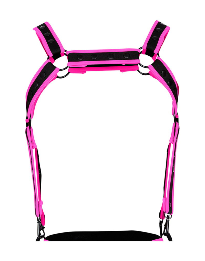 H4RNESS by C4M NEO Harness pink made of Neoprene w. removable Braces w. Carabiners by CUT4MEN buy cheap