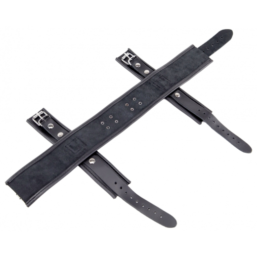 Halsband-Handfesseln Kombination Lede einstellbar mit gerundeten Kanten starkes Rindsleder von THE RED kaufen