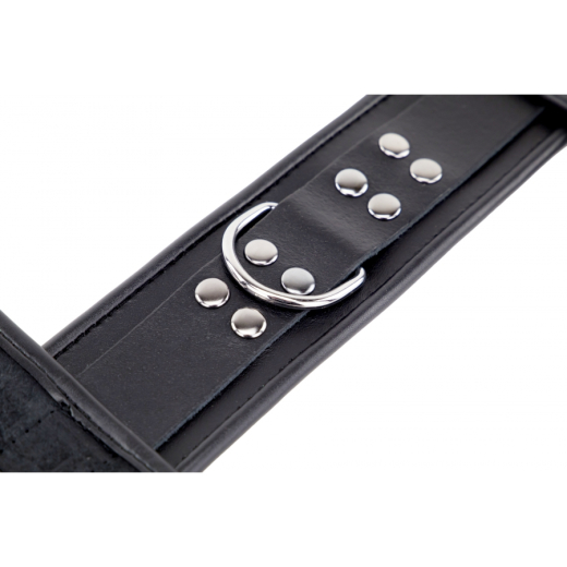 Halsband-Handfesseln Kombination Leder mit gerundeten Kanten starkes Rindsleder von THE RED günstig kaufen