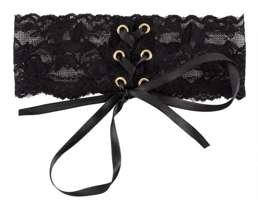 Halsband Spitze m. Satinschürung 6cm breit wunderschönes Spitzenhalsband mit Satin-Schnürung günstig kaufen