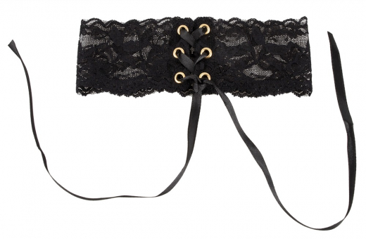 Halsband Spitze m. Satinschürung wunderschönes Spitzenhalsband & Satinbänder-Schnürung kaufen