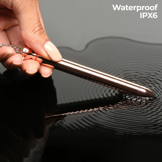 Halskette m. Edelstahlvibrator aufladbar rosegoldfarben