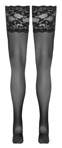 Hold-up Stockings w. Lace Top 14cm black