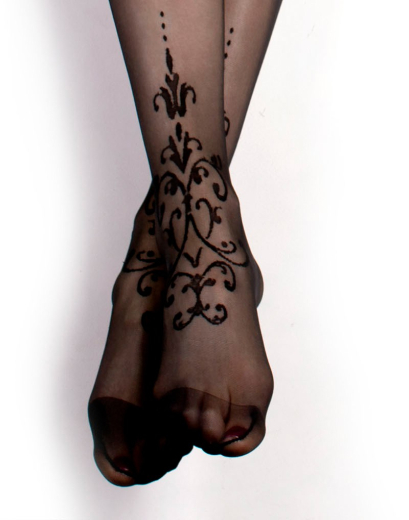 Hold-up Stockings w. Embroidery Ballerina 2207 with glittering Embroidery-Details by BALLERINAS SECRET buy cheap