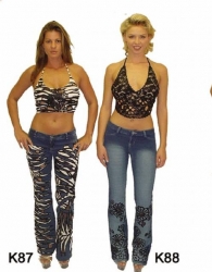 Handbestickte Jeans Ornament L