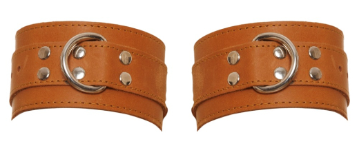 Handfesseln Büffelleder naturfarben per Schnallen verstellbar ungefärbt von ZADO günstig kaufen