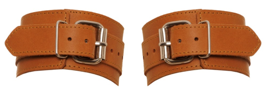 Handfesseln Büffelleder naturfarben chromfrei gegerbt 5cm Breite hellbraun ungefärbt von ZADO günstig kaufen