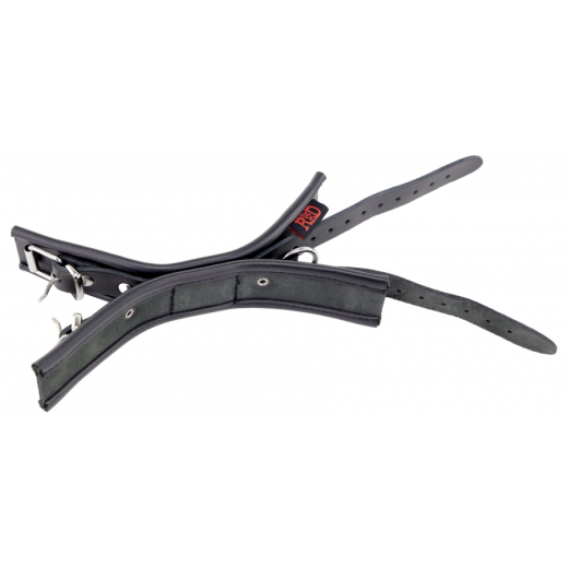 Handfesseln doppelt m. D-Ring Leder fest vernäht per Schnallen einstellbar von THE RED günstig kaufen