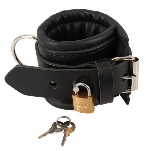 Wrist Cuffs padded lockable Professional Leather by Buckles adjustable with Locks & swiveling Double Carabiner by ZADO buy