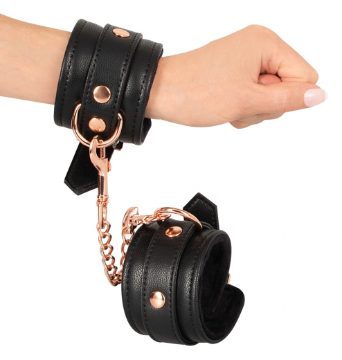 Wrist Restraints w. Plush-Lining PU-Leather