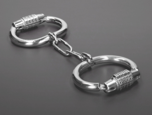 Menottes avec serrure à combinaison en acier inoxydable