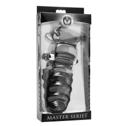 Handschuh mit Vibration Double Finger Banger schwarz mit Handgelenkschlaufe von MASTER SERIES kaufen