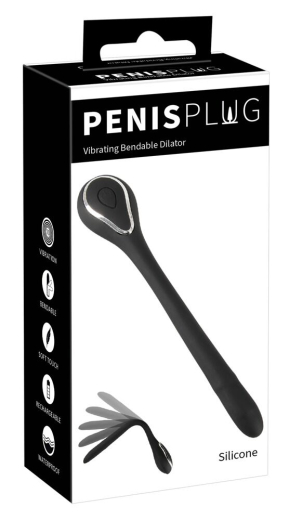 Urethral Vibrator bendable rechargeable 10-Mode Silicone waterproof & seamless made by PENISPLUG buy cheap