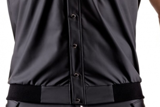 Hemdshirt m. Taschen & Druckknöpfen Mattglanz