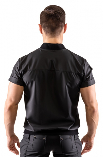 Hemdshirt m. Taschen & Druckknöpfen Mattglanz