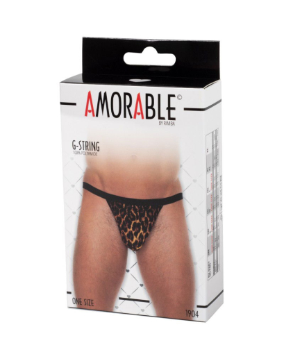 Herren G-String Leopard einfacher & knapper String mit Leopard-Druck & elastischen Bändern von RIMB kaufen