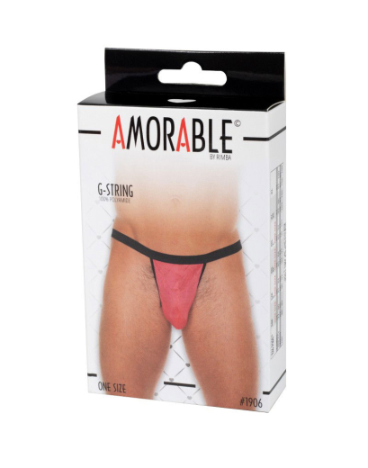 Herren G-String rot einfacher & knapper String mit elastischen Bändern von RIMBA von der Amorable Serie kaufen