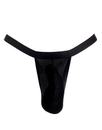 Mens Thong black simple & sexy with elastic Bands by RIMBA from the Amorable Series buy