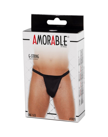 Mens Thong black simple & sexy with elastic Bands buy cheap