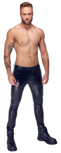 Herren-Hose m. Taschen Schlangenhautlook