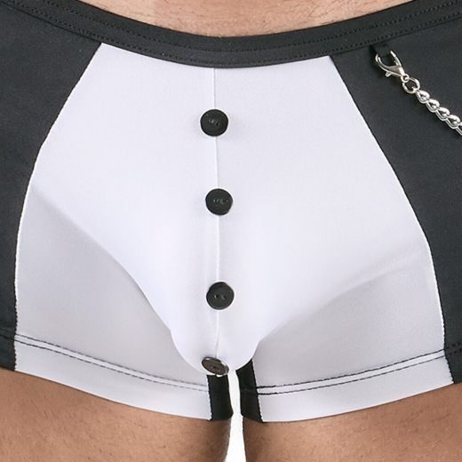 Herren Pants m. Zierkette Kellner schwarz-weiss im Servier-Style von SVENJOYMENT günstig kaufen