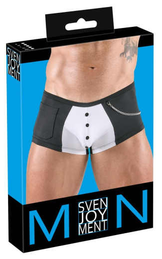 Herren Pants m. Zierkette Kellner schwarz-weiss im Servier-Style von SVENJOYMENT kaufen