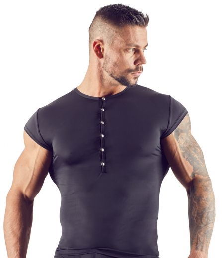 Herren Shirt Mikrofaser m. Druckknöpfen