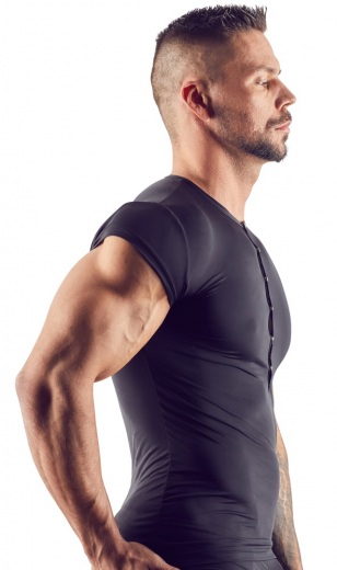 Herren Shirt Mikrofaser m. Druckknöpfen