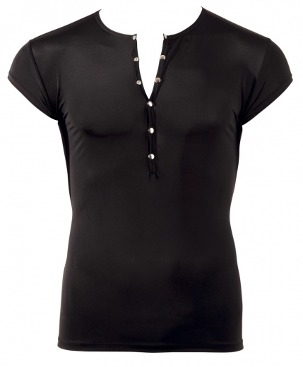 Herren Shirt Mikrofaser m. Druckknöpfen