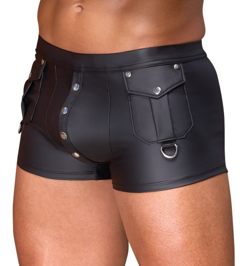 Herren Shorts m. Druckknöpfen & Taschen Mattlook körperbetonender Schnitt mit aufgesetzen Taschen von NEK kaufen