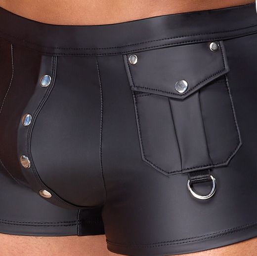 Herren Shorts m. Druckknöpfen & Taschen Mattlook figurnaher Schnitt m. Druckknopf-Beutel & Taschen von NEK kaufen