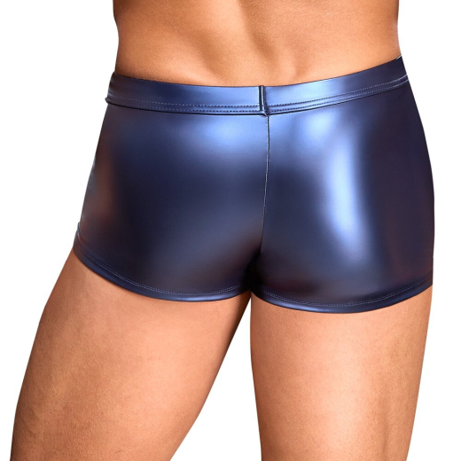 Herren Shorts m. Riemchen & Reissverschluss blaumetallic mit schwarz-transparenten Netzeinsätzen seitlich von NEK kaufen