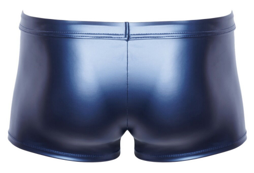 Herren Shorts m. Riemchen & Reissverschluss blaumetallic mit schwarz-transparenten Netzeinsätzen von NEK günstig kaufen