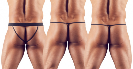Mens Thong Set 3-Pieces Wetlook
