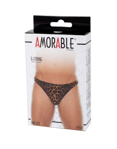 Mens G-String Leopard slightly elastic Material with Leopard-Print @Front & Back by RIMBA buy