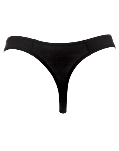 Mens Thong w. Zipper black highly elastic G-String with silver-colored Zipper at the Bag buy cheap